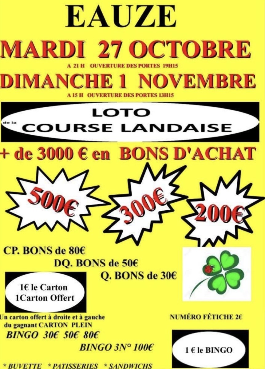 LOTO - CLUB DES AMIS DE LA COURSE LANDAISE D'EAUZE