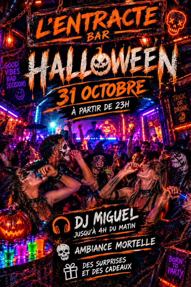 Soirée halloween Dj Miguel- L'ENTRACTE