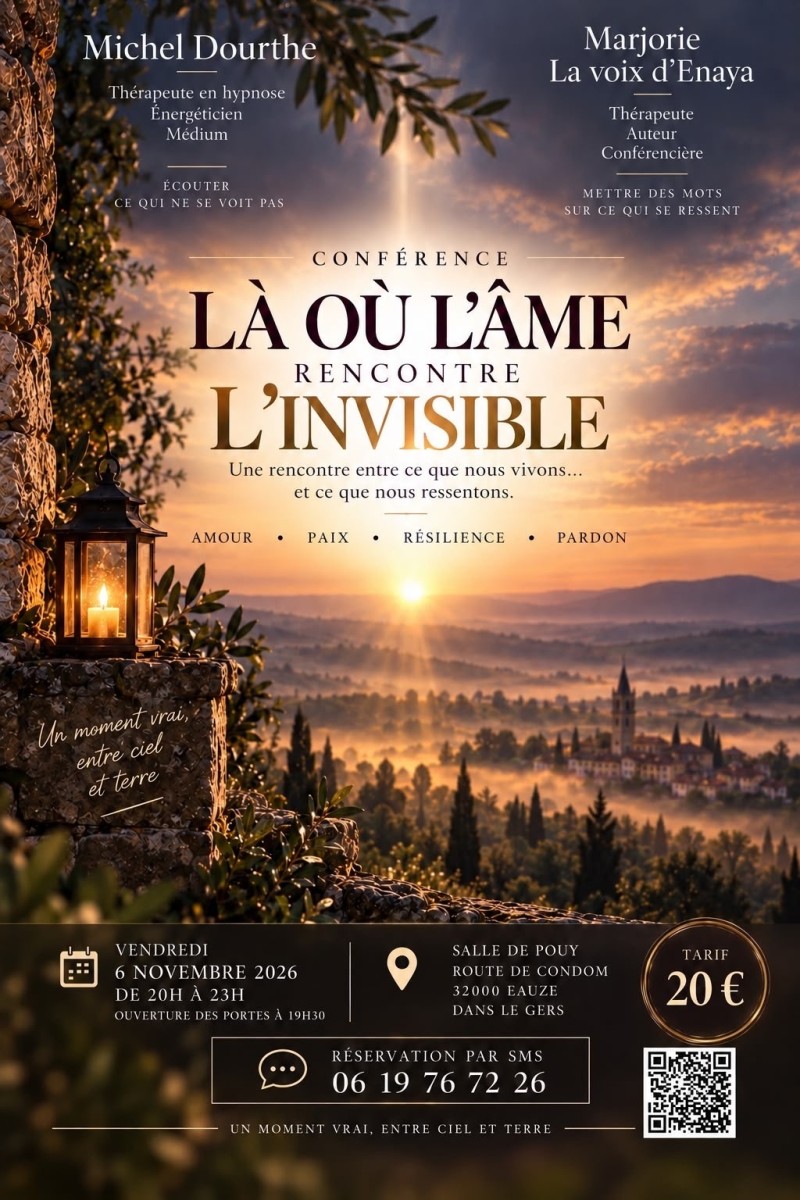 Soirée d’échanges "là où l’âme rencontre l’invisible"