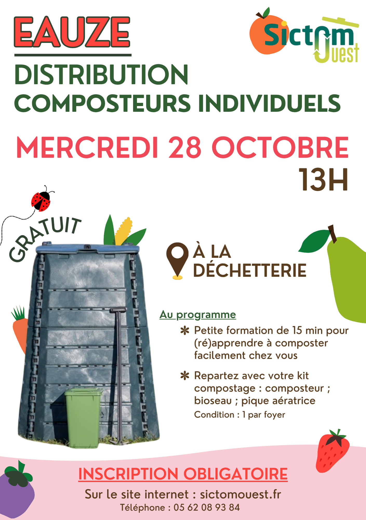 DISTRIBUTION DE COMPOSTEURS INDIVIDUELS SUR RÉSERVATION- SICTOM OUEST